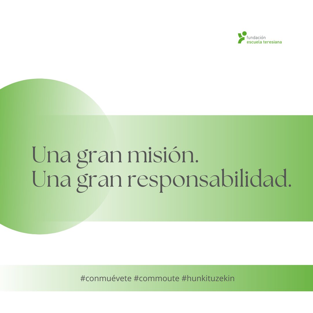 FETeresiana's tweet photo. Tenemos una gran misión...
Tenemos una gran responsabilidad...
#compliance
#misión #responsabilidad
#somosteresianos
#ConMuéveTe💕
#ComMouTe💕
#HunkiTuzEkin💕 https://t.co/n3ndREF0WJ