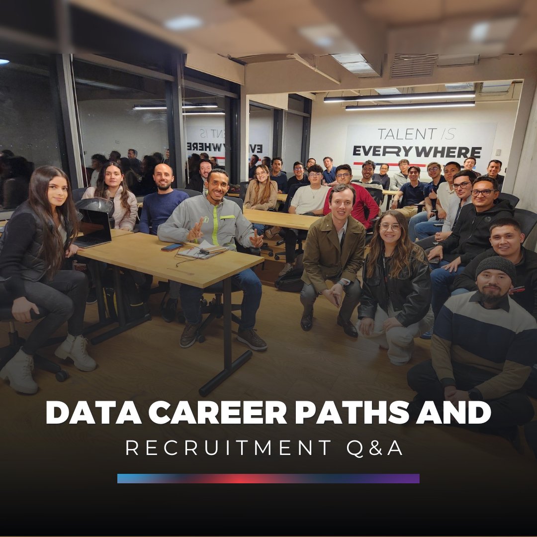 wizelineglobal's tweet photo. Data Career Paths and Recruitment Q&amp;A: A Resounding Success! 🙌🏻
The atmosphere was buzzing ⚡ with insightful discussions and valuable takeaways. 
Want to build your data career? Visit 👉 https://t.co/yK6CZMqZgt
#DataCareers #DataRecruitment #TechTalent https://t.co/OR4n2ZTNOz