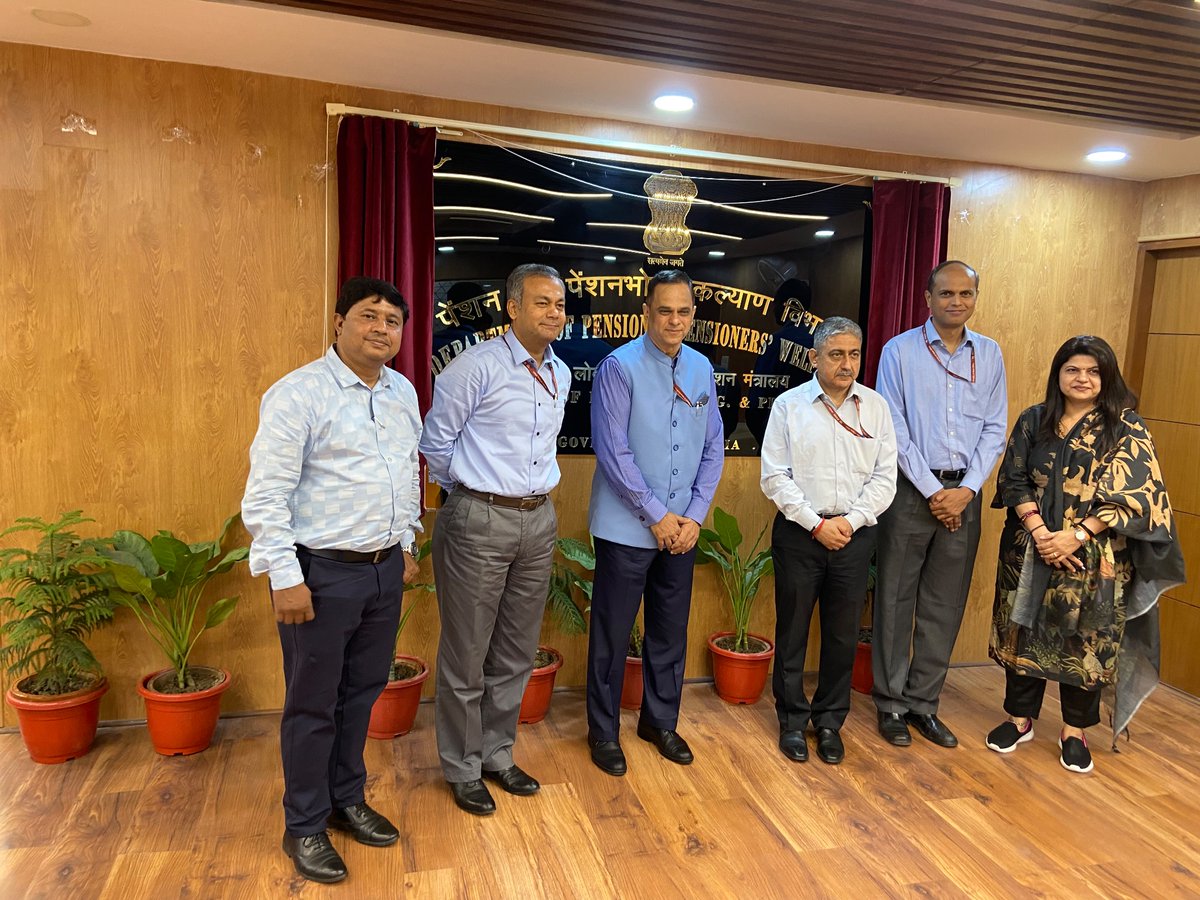 Happy to receive Shri Rajit Punhani, IAS Secretary Rajya Sabha Secretariat and Shri Sumant Narain IA&amp;AS Joint Secretary in <a href="/DOPPW_India/">DOPPW_India</a> today dt 12.6.24