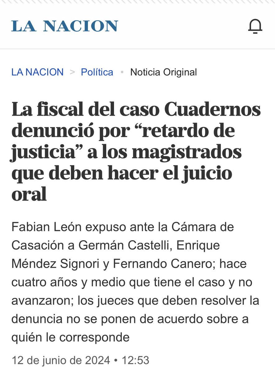 Este asunto y “Hotesur y Los Sauces”, deben avanzar. 

El retardo judicial es inaceptable. 

#MegaCorrupción.