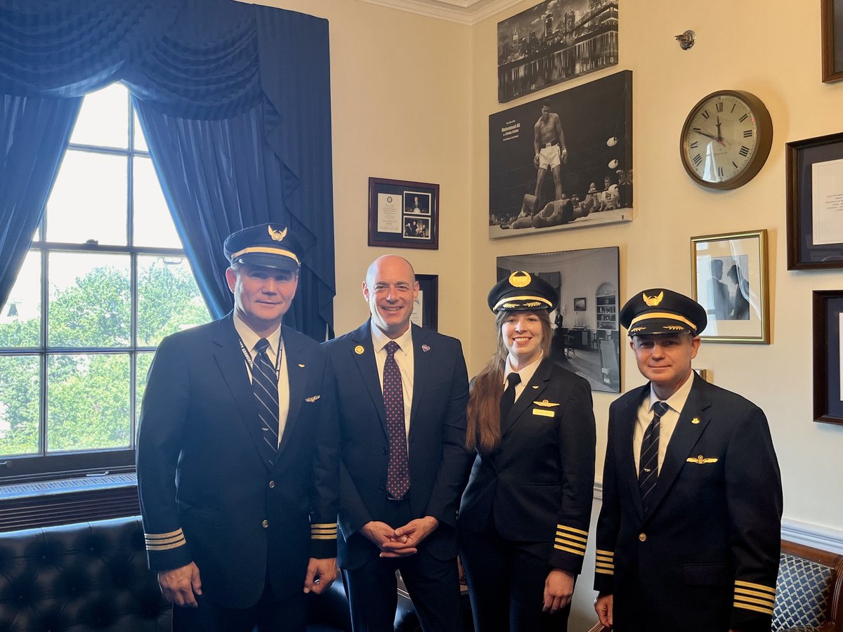 RepJohnBoccieri's tweet photo. Thank you ⁦@RepGregLandsman⁩ for standing strong with our industry &amp; airline safety we ⁦@ALPAPilots⁩ appreciate you!  #alpa2024summit https://t.co/rQszVWmbWV