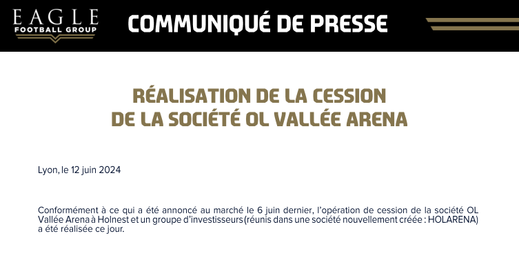 OL__Plus's tweet photo. Officialisation de la cession de la LDLC Arena
#LDLCArena #Éco #EFG #communiqué #PdF #Holnest
(OL : https://t.co/C97IIqudbM) https://t.co/rjlFdi1vGB