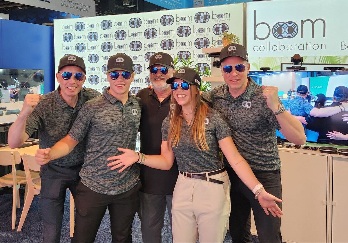 BoomCollab's tweet photo. We're ready to rock at InfoComm 2024 in Vegas. 👊 Come and meet the Boom dream team and experience all our latest conferencing innovations at booth C5460⭐️
#InfoComm24 #BoomCollaboration #BetterMeetingsSimply #AVTech #TechExpo #Partnership #LasVegas https://t.co/D32WG3N6T2