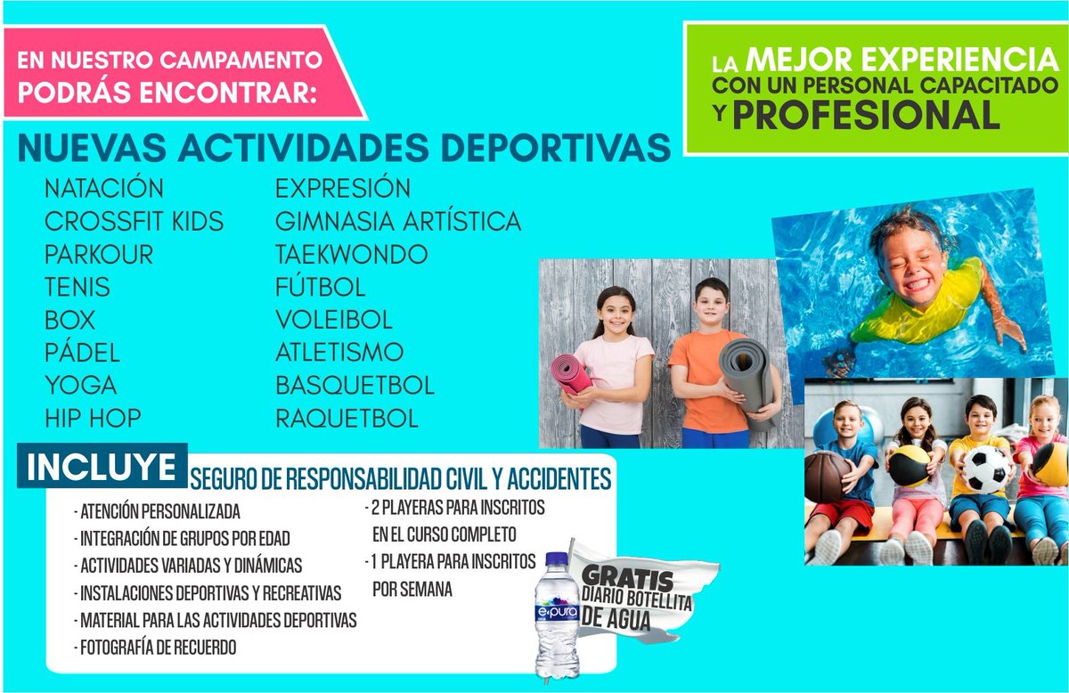 lalomacd's tweet photo. 📍 La Loma Centro Deportivo
🗓 08 de Julio al 02 de agosto 2024
📝Inscripciones abiertas a partir del 17 de junio en el Dpto de Deportes de La Loma
📞 Informes al 4448 25 55 55 ext deportes 
#elmejorcamp #verano2024 
👧🧒👦🧑‍🦱 https://t.co/KlUD8MPv0Z
