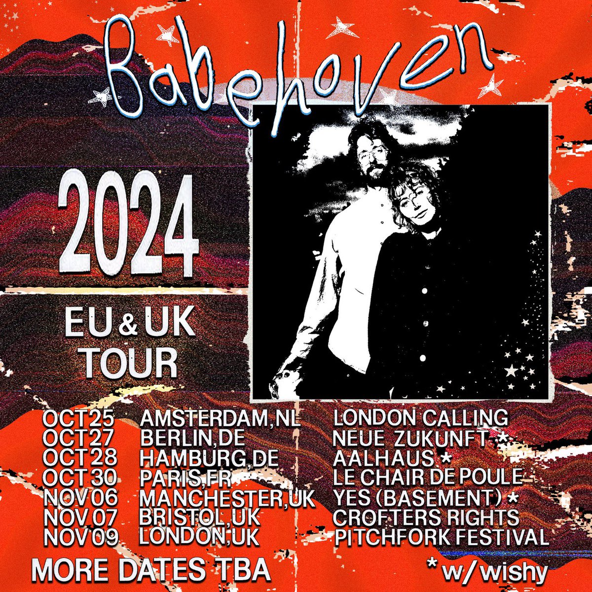 we are going to the EU/UK for the first time this fall!!!!!! we are beyond thrilled for this one. more dates TBA 🙂‍↕️ babehoven.com/shows