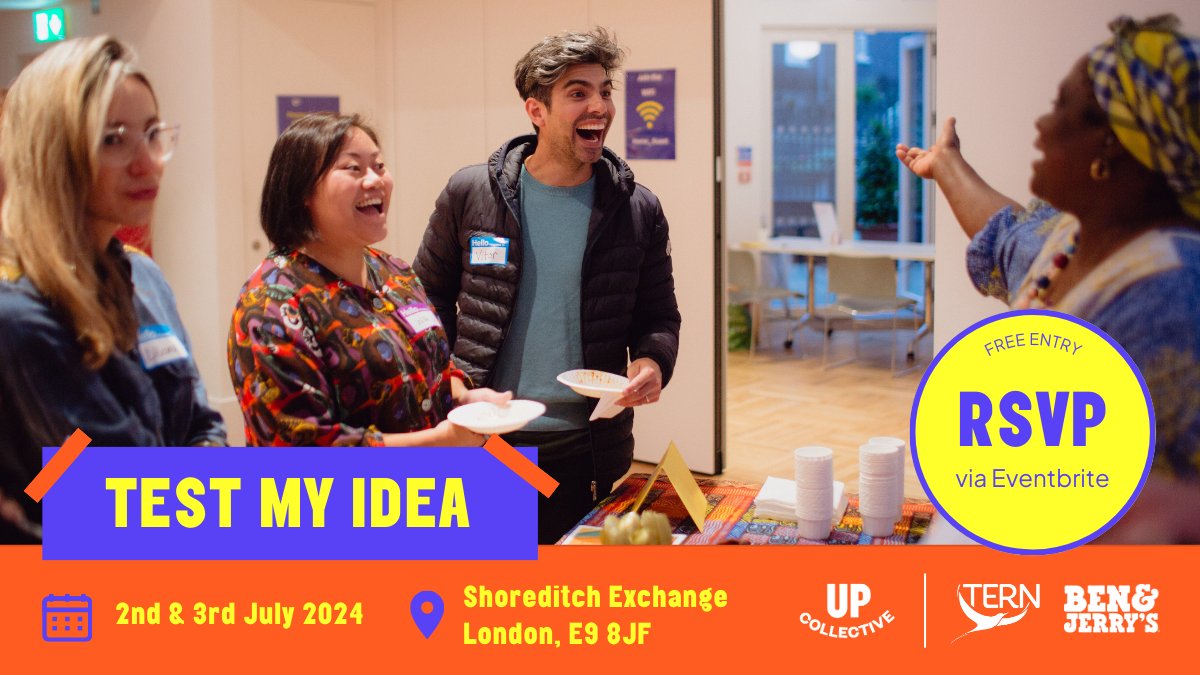 You're invited to Test My Idea!💡

Meet aspiring entrepreneurs from refugee backgrounds, explore their business ideas and share your feedback!

🗓️ Tuesday 2nd and Wednesday 3rd July
⏰ 4:30 - 6pm or 7:15 - 8:45pm
📍 Shoreditch Exchange, E9 8JF

RSVP 👉 test-my-idea-2024.eventbrite.co.uk