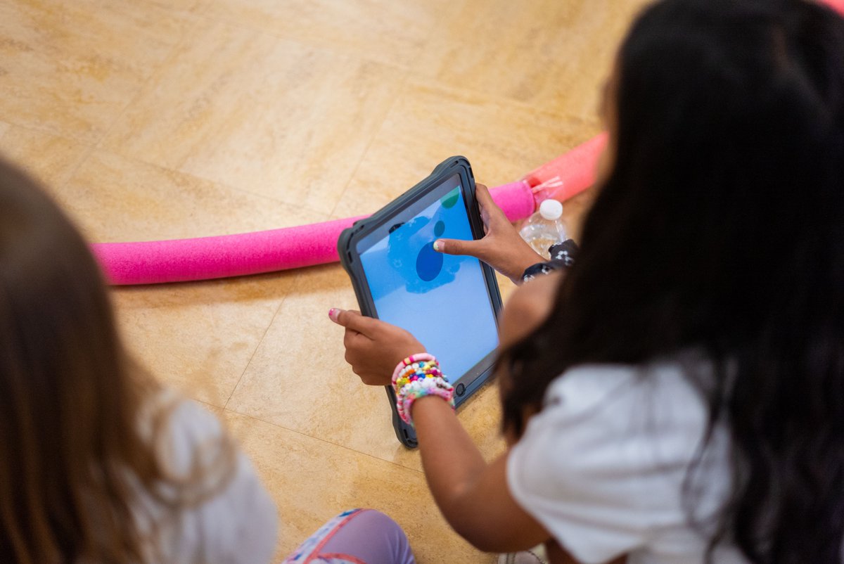 In the Beginner Robotics with Spheros session, campers were able to dive into the basics of coding with Sphero robots to compete in races, maze puzzles, and other fun challenges throughout the week! #dptech2024