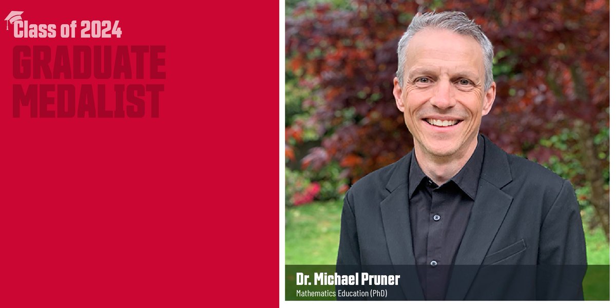 Congrats to <a href="/cafedepruner/">Michael Pruner PhD</a> on being awarded the Dean's Convocation Medal! 🎓🔢 From his PhD research on collaborative problem-solving in high school math to his contributions to B.C.'s education community, Dr. Pruner's journey is truly inspiring. bit.ly/MPSFU #MySFUGrad
