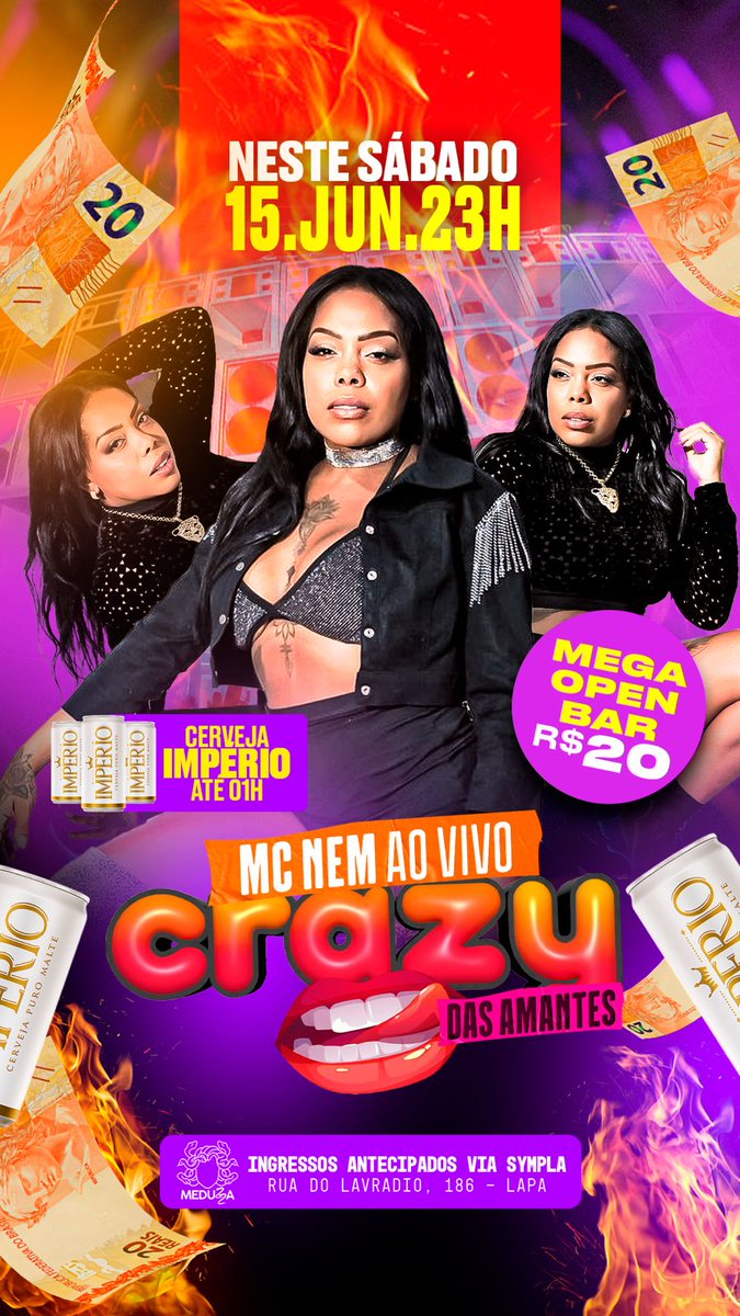 DGflinpe's tweet photo. CRAZY na Lapa Mega open bar
  $20
Crazy drink 
 - SEXTA (15/06) - 23HS - BOATE Meduzza 
 até 5h da manhã  

Então já garanti seu Vitão e vem se jogar para mais informações meu whatsapp 21990603405 
Quem for vim no meu whatsapp e quem comprar ganhar um presentinho misterioso 🔥🔥 https://t.co/Lmr5xONDAu