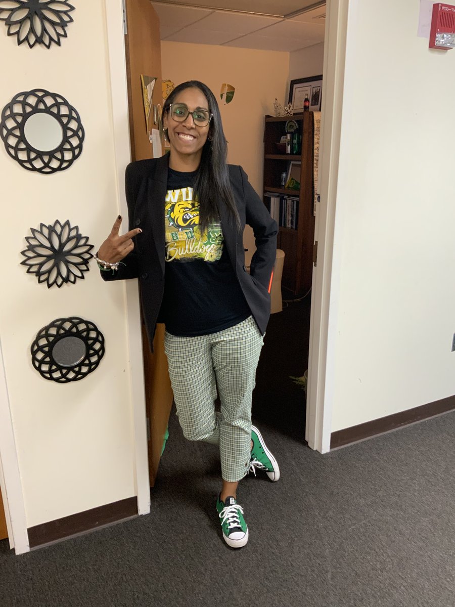 wilberforce_u's tweet photo. #thisishowweWUit! 👊@wilberforceuniversity staff show off their pride as they work.🤩  #howdoyouWU? Send us your 📷 and let’s show the world #howweWUit! #wilberforcepride #bulldogs #wilberforceuniversity #thefirsttheforcethefuture Guess each person in the photos?  🏆 is #WUpride https://t.co/MDGDRec4Ij