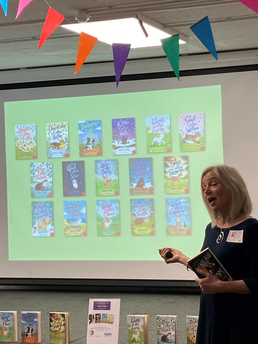 stjhighgate's tweet photo. Fantastic and inspiring visit with, Helen Peters, award-winning author, today @farmgirlwriter. Children were delighted to learn about her books and have their copies signed. Thank you to Helen and to everyone who supported this event. #schlib https://t.co/gqf4bcv5Py