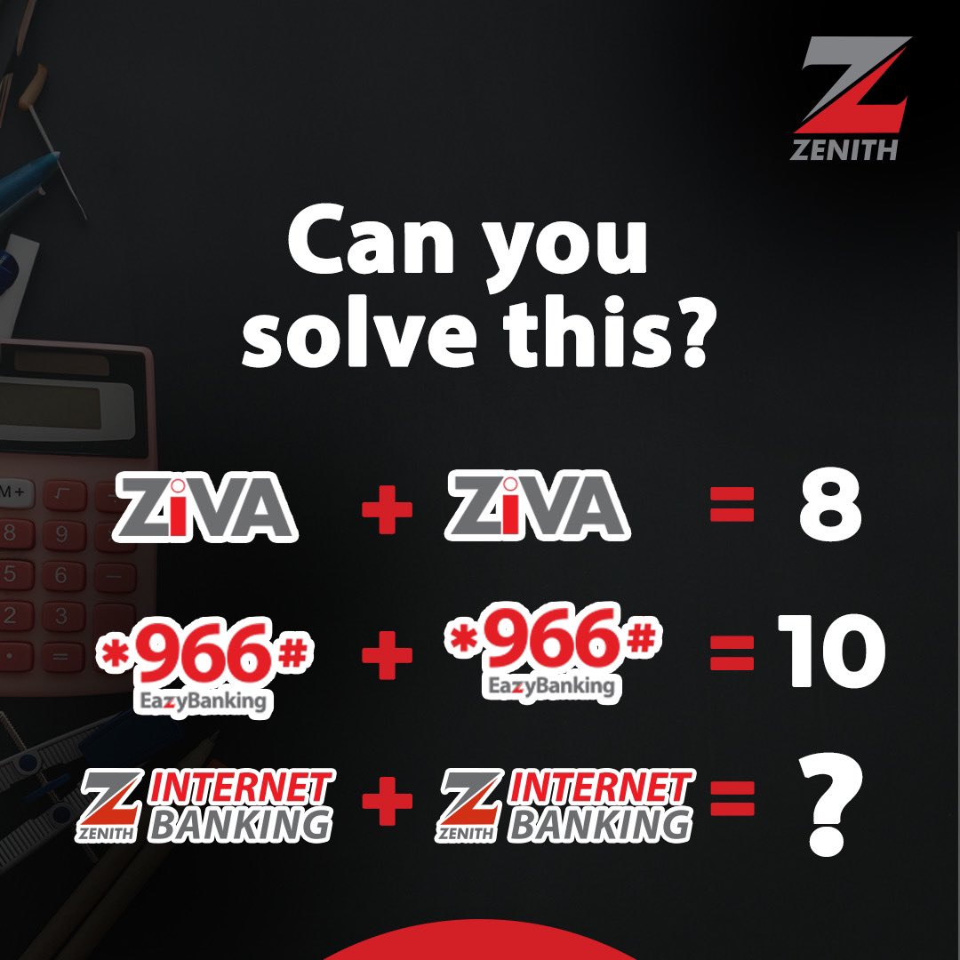 ZenithBank's tweet image. Tell us in the comments.
#ZenithBank #June12 #MathsPuzzle