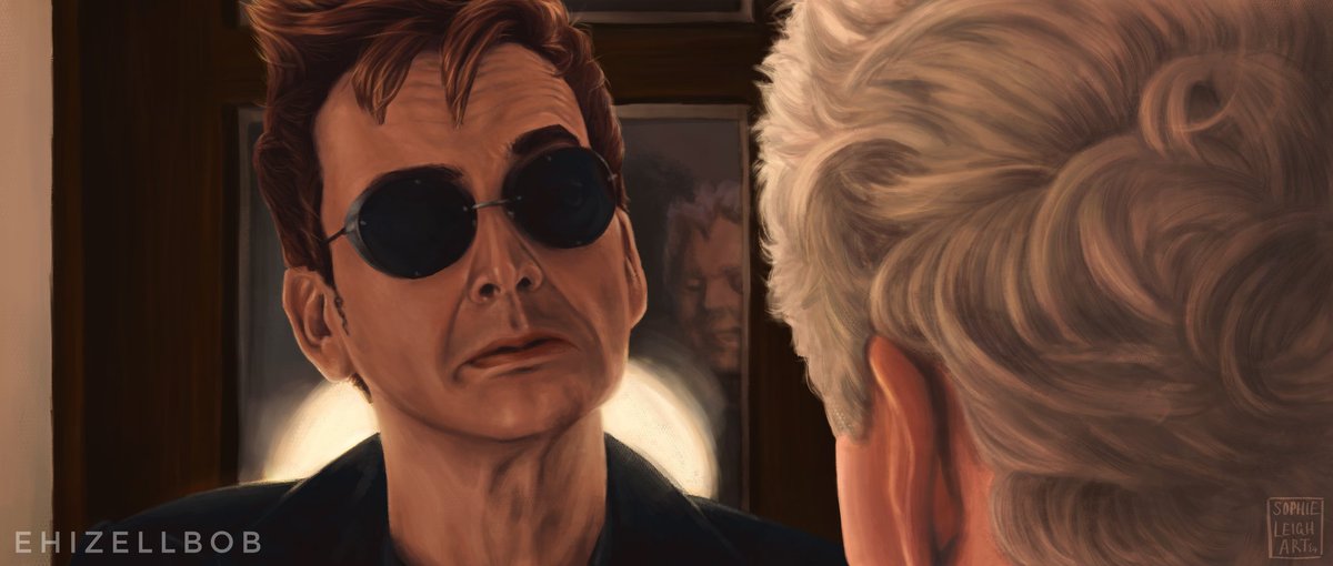 My third frame for #EveryFrameAgainstTheWall was one I actually kept simple for once. 

(Featuring cursed Aziraphale reflection)