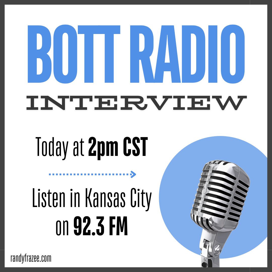 Randy Frazee (@randyfrazee) on Twitter photo Join me on 92.3 FM in Kansas City at 2pm today! I'll be on <a href="/bottradio/">Bott Radio Network</a> talking about Philippians and the science of happiness. Who wants more joy in their lives?!
You can also listen to the recorded interview here: bottradionetwork.com/ministry/encou… Join me on 92.3 FM in Kansas City at 2pm today! I'll be on <a href="/bottradio/">Bott Radio Network</a> talking about Philippians and the science of happiness. Who wants more joy in their lives?!
You can also listen to the recorded interview here: bottradionetwork.com/ministry/encou…