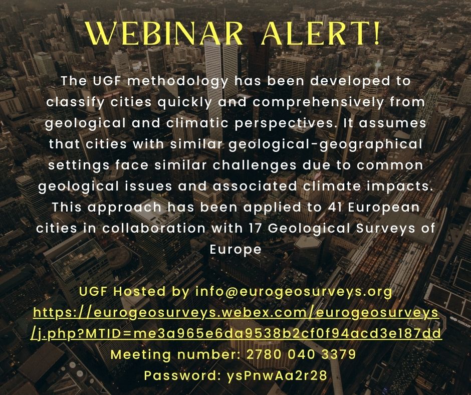 Join us for a webinar on 26 June, 11:45 a.m. - 1:00 p.m. CET! 🌆 🔍 Discover the Urban Geo-climate Footprint (UGF) methodology &amp; its latest release capabilities🌐 Link to attend  👉bit.ly/3KEMFde 
Meeting number: 2780 040 3379   Password: ysPnwAa2r28