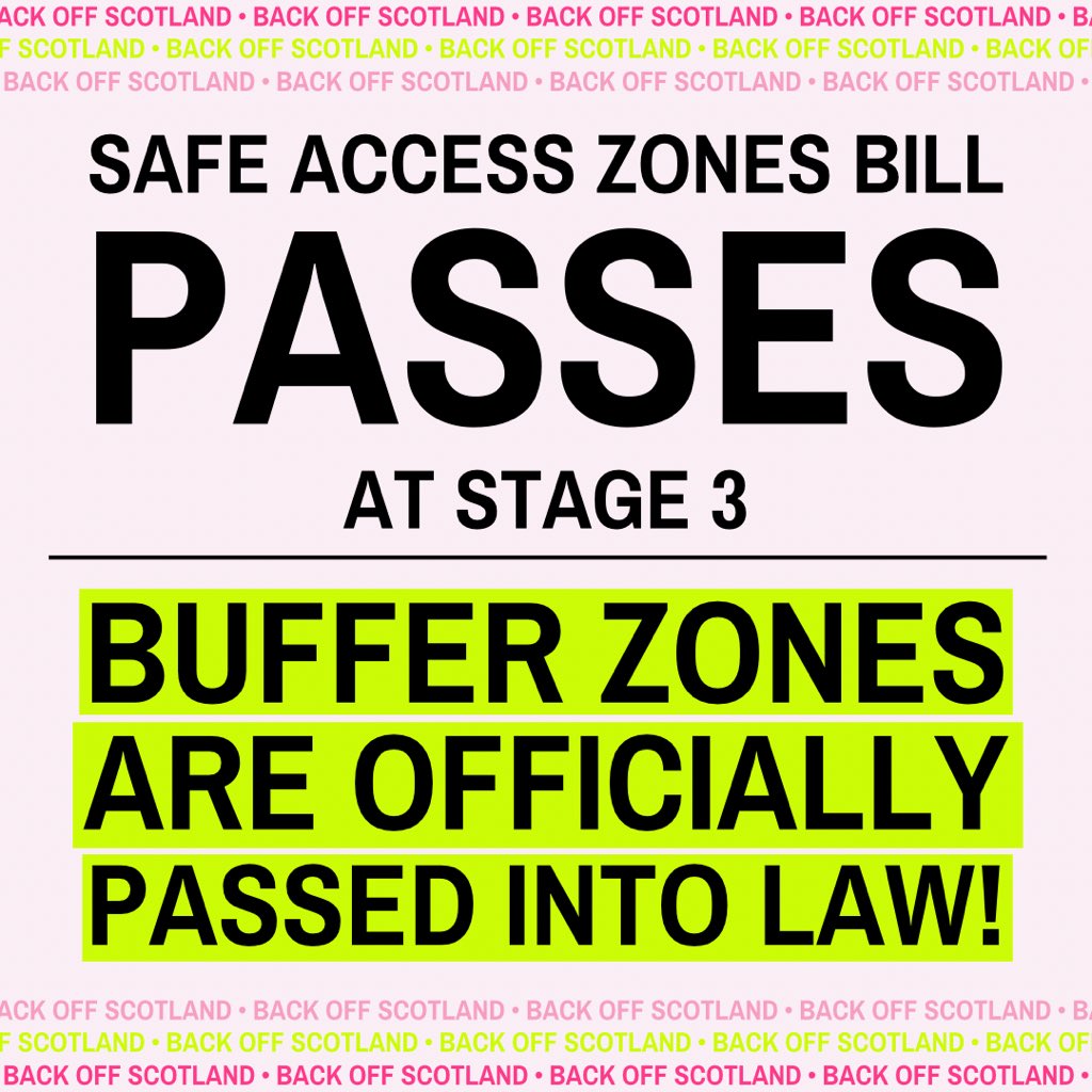 We did it. Buffer zones are now law. 

We want to pay tribute to those who chose to speak through us and make their voices heard. This simply wouldn’t have been possible without every single one of you. 

Thank you. 💗