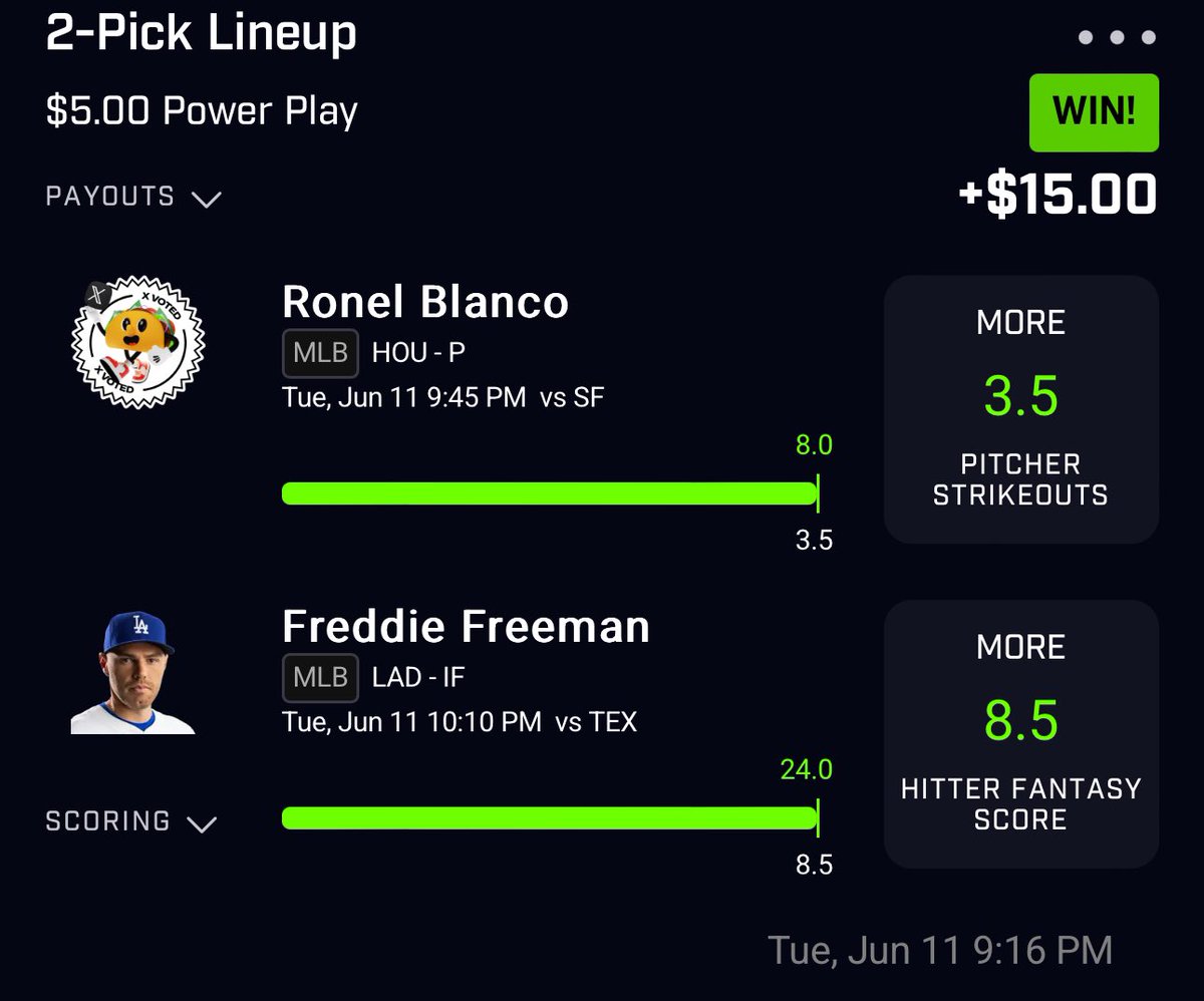 RYSCASH's tweet photo. 🌮 Tuesday slips 💰 💰 💰 

@BettingPros #wnba #prizepicks
#MLB #sportsbettingpicks #prizepickslocks #GAMBLINGX #draftkings #Fanduelparlay #GamblingTwiiterv https://t.co/MyRoQskvKD