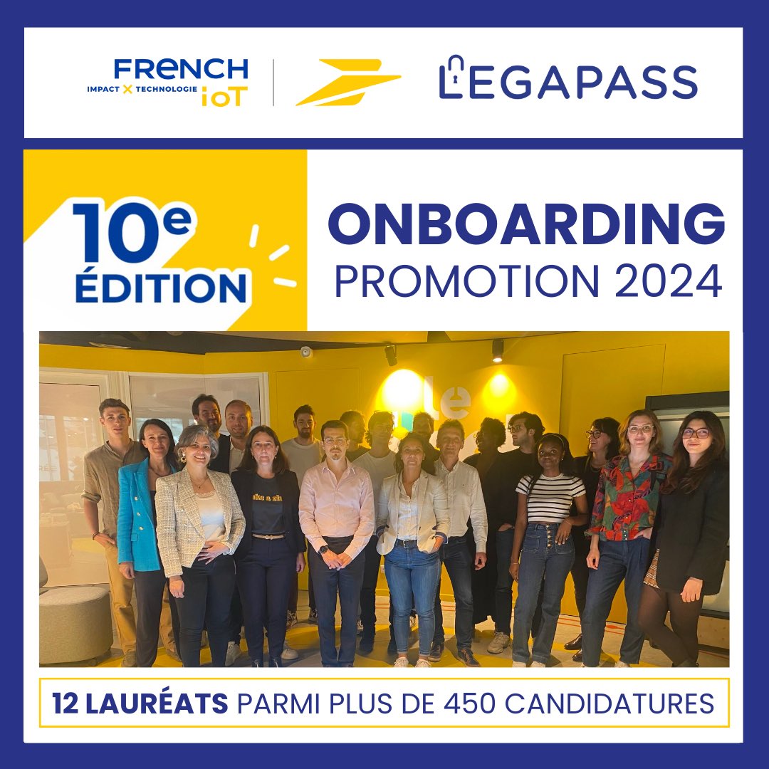 legapass's tweet image. 🚀 C&apos;est parti ! L&apos;accélération de Legapass a débuté hier aux côtés de la promotion 2024 du French IoT Impact x Technologie. 1er temps fort : l&apos;onboarding. 
 
C&apos;est pour nous une fierté de faire partie des 12 lauréats de cette 10ème promotion et d&apos;avoir été sélectionné parmi plus…