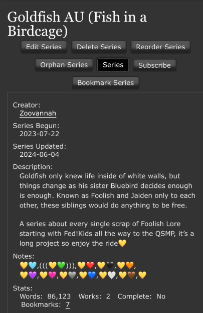 Zoovannah's tweet photo. Official Series Link for the GoldfishAU AKA Fish in a Birdcage: All parts can be found here! #GoldfishAU #ProjectGoldfishAU #Goldfinch #Chaostwins #TheUndying #Eternalduo #Landduo #Starduo #Fooligetta #Foolbit https://t.co/MhQb9MhtN2 https://t.co/5b7g5AuRU6