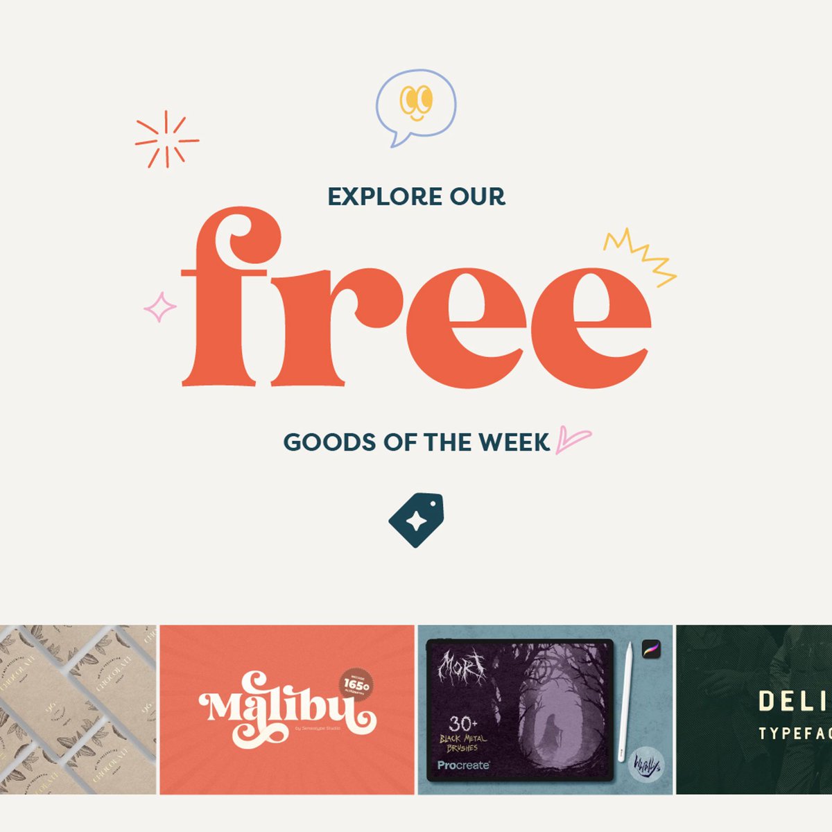 CreativeMarket's tweet photo. Don't miss out! 🌟 Every week, Creative Market offers 4 exclusive free goods to fuel your creativity. From stunning graphics to unique fonts, grab these limited-time treasures now! ✨ #CreativeMarket #DesignInspiration
Find your #FreeGoods here! ➡️ https://t.co/FgLVIN2Iyj https://t.co/hphNVt0z1g