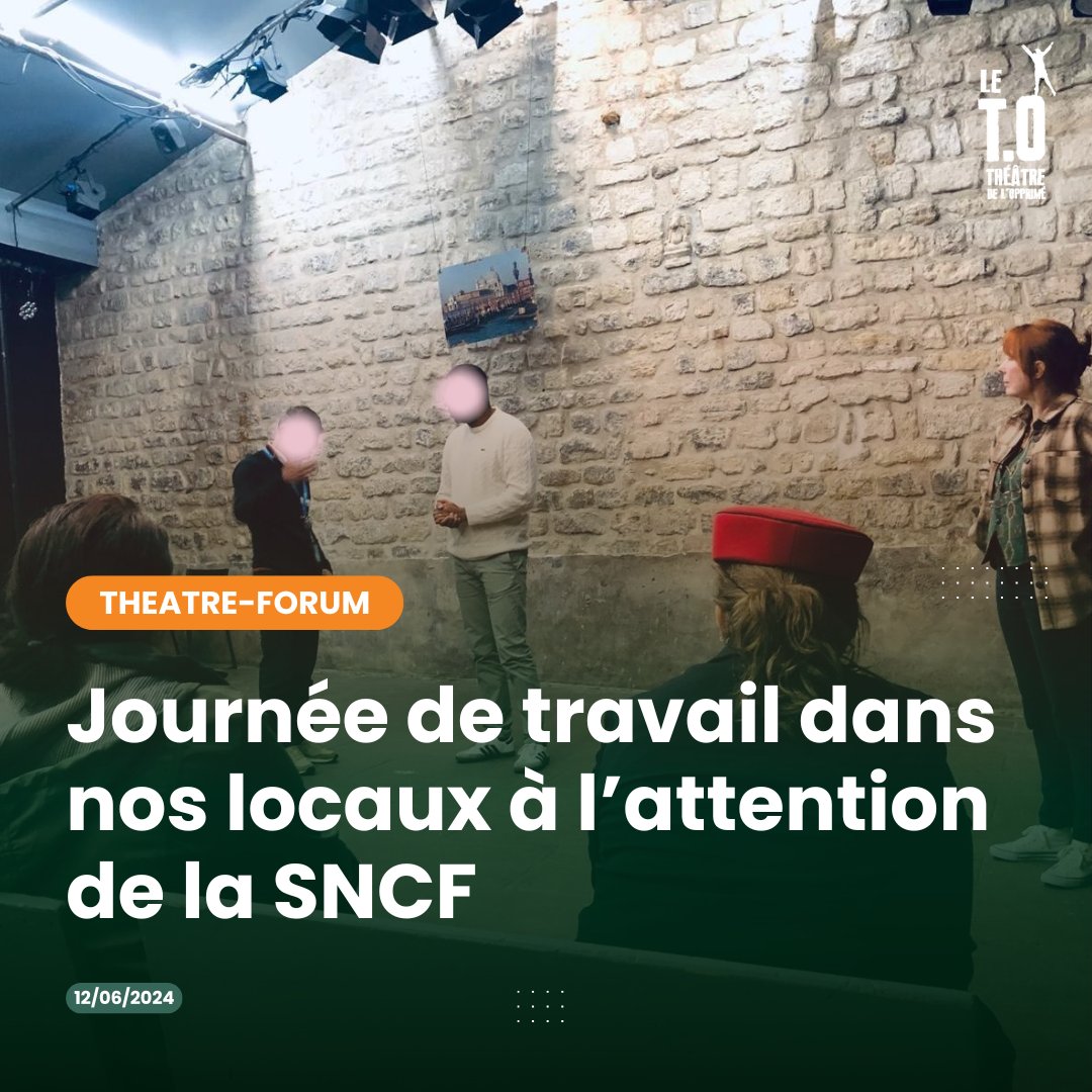 ThOpprime's tweet photo. 🎭Aujourd’hui des comédiens de notre compagnie ont joué un théâtre-forum et dirigé divers ateliers à l’attention des managers de la SNCF 🚝 
 
#theatre #theatredelopprime #theatreforum #paris12 #theatresocial #paris https://t.co/r3xy6RgIQC