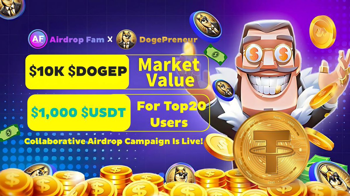 SuperDefi (@superdefi_dao) on Twitter photo ๐ฅ ๐๐ฑ๐๐ข๐ญ๐ข๐ง๐ ๐๐๐ฐ ๐๐ข๐ซ๐๐ซ๐จ๐ฉ ๐๐ฅ๐๐ซ๐ญ! ๐
๐ @Dogepreneur ๐๐ถ๐ฟ๐ฑ๐ฟ๐ผ๐ฝ
๐ฐ๐ง๐ผ๐๐ฎ๐น ๐ฅ๐ฒ๐๐ฎ๐ฟ๐ฑ: $10,000 Worth of DOGEP Coins + 1,000 USDT
๐ ๐ฅ๐ฎ๐ป๐ฑ๐ผ๐บ ๐ฎ,๐ฌ๐ฌ๐ฌ ๐จ๐๐ฒ๐ฟ๐: $5 USDT worth DOGEP Coins
๐ ๐ง๐ผ๐ฝ ๐ฎ๐ฌ ๐ฅ๐ฒ๐ณ๐ฒ๐ฟ๐ฟ๐ฒ๐ฟ๐: $50 USDT Each
๐
๐ฅ ๐๐ฑ๐๐ข๐ญ๐ข๐ง๐ ๐๐๐ฐ ๐๐ข๐ซ๐๐ซ๐จ๐ฉ ๐๐ฅ๐๐ซ๐ญ! ๐
๐ @Dogepreneur ๐๐ถ๐ฟ๐ฑ๐ฟ๐ผ๐ฝ
๐ฐ๐ง๐ผ๐๐ฎ๐น ๐ฅ๐ฒ๐๐ฎ๐ฟ๐ฑ: $10,000 Worth of DOGEP Coins + 1,000 USDT
๐ ๐ฅ๐ฎ๐ป๐ฑ๐ผ๐บ ๐ฎ,๐ฌ๐ฌ๐ฌ ๐จ๐๐ฒ๐ฟ๐: $5 USDT worth DOGEP Coins
๐ ๐ง๐ผ๐ฝ ๐ฎ๐ฌ ๐ฅ๐ฒ๐ณ๐ฒ๐ฟ๐ฟ๐ฒ๐ฟ๐: $50 USDT Each
๐
