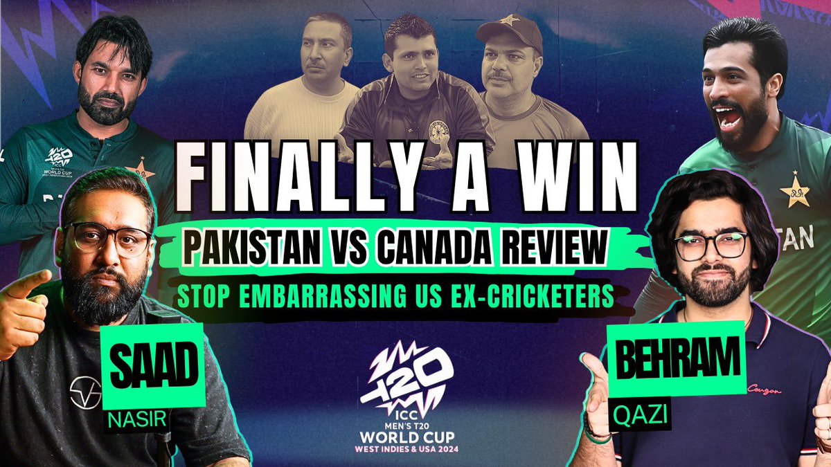ProSportsStudio's tweet photo. Pakistan FINALLY Wins | Pak vs Can Review + Player Ratings | Ex-Cricketers Spread Filth on TV
https://t.co/RsgsH4yXYz
#SportsSide | #T20WorldCup | #PAKvCAN | #Cricket https://t.co/rCrWtkruPY