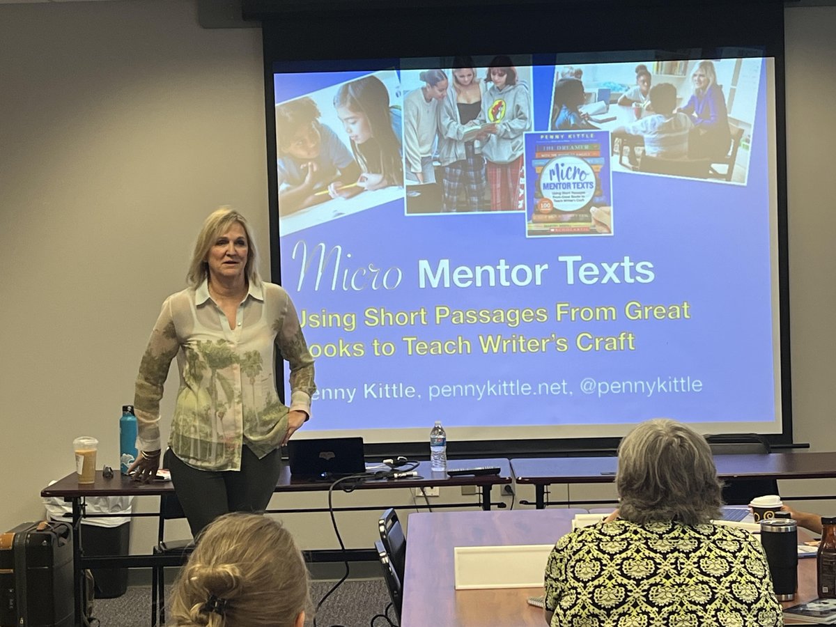 Day 2 - Micro Mentor Texts with Penny Kittle! Our amazing educators treated her to lunch. The BEST 2 days of summer pd!