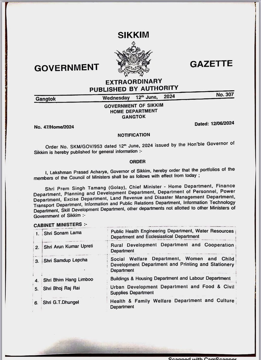 lovesikkim's tweet photo. Proud to be a Sikkimese - Sikkim State: Portfolios of Members of the Council of Ministers ... https://t.co/SJcdzxFYfT https://t.co/ohv7yoEaRN