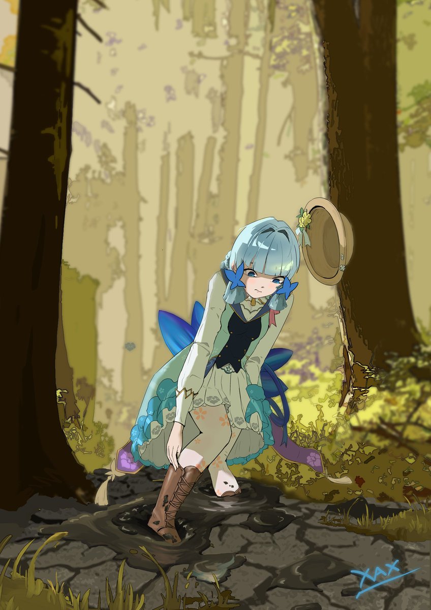 甲方让我加一段文字剧情。。。
bro可惜我是臭画画的，哪来的文化可言，写不出来啊:(
#底なし沼 #quicksand #quicksandfetish