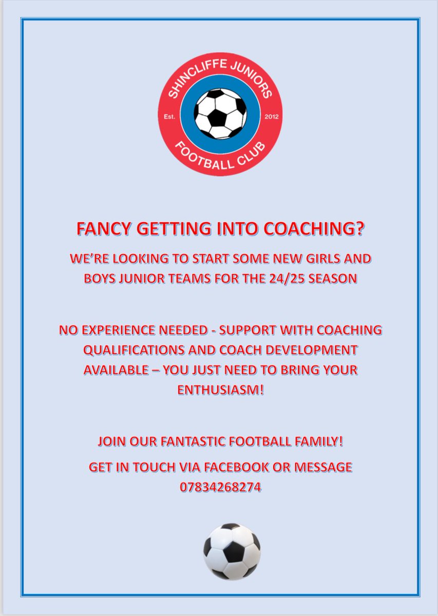 Come and join us! Don’t be afraid to step across the sideline #getintocoaching #footballfamily #durham