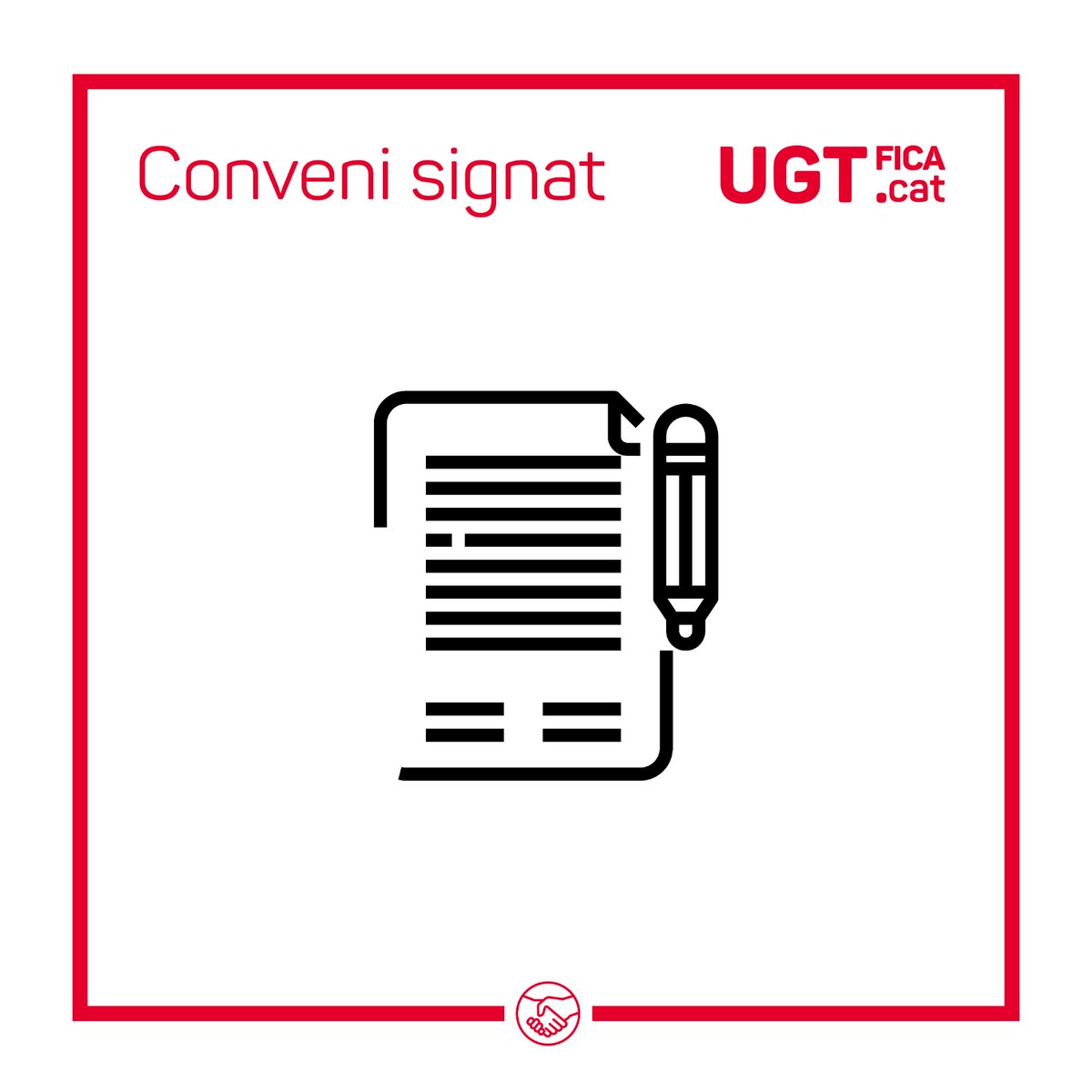 ugtficat's tweet photo. 📢La UGT FICA signa l'acord del conveni de fleques de la província de Lleida
🤑Increments
➕2023 4%
➕2024 4%
➕2025 3%
😀Desencallem la negociació col•lectiva! https://t.co/28FWgBkQE8