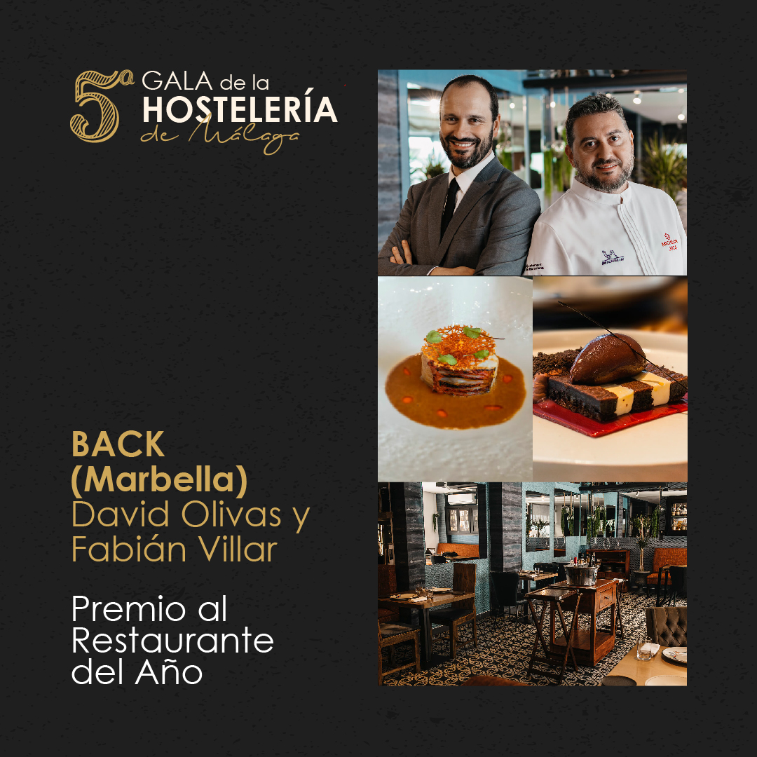 MahosMlg's tweet photo. Los premiados de la 5ª Gala de la Hostelería de Málaga son...

🏆 Premio a la Trayectoria Profesional: Álvaro Ávila, de @la_alvaroteca
🏆 Premio al Restaurante del Año: @backrestaurante, de @davidolivasback y @fabianvillarback https://t.co/rns7toDirP