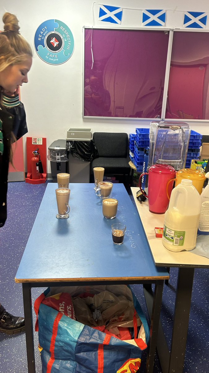 Did someone say ‘time for new baristas?’ 

Newest team are now in the process of correctly identifying the coffees/hot drinks and putting them under the right heading! ☕️ 🔍

Trial orders next week! 🤩

<a href="/DHSBizEdandHE/">DHS Business Ed and Home Economics</a> 
<a href="/MrLambDHS/">Mr Lamb</a> 
<a href="/drumchapelhigh/">Drumchapel High</a>