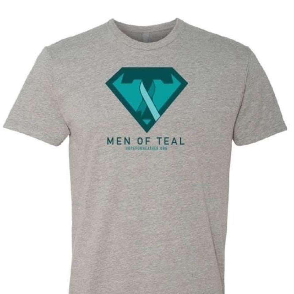 Hope4Heather's tweet photo. Today is National Superman Day!  To all of our Men of Teal who wear this shirt - we think you are SUPER men!!  Thank you! #ovariancancer https://t.co/ULqcoFKgk6