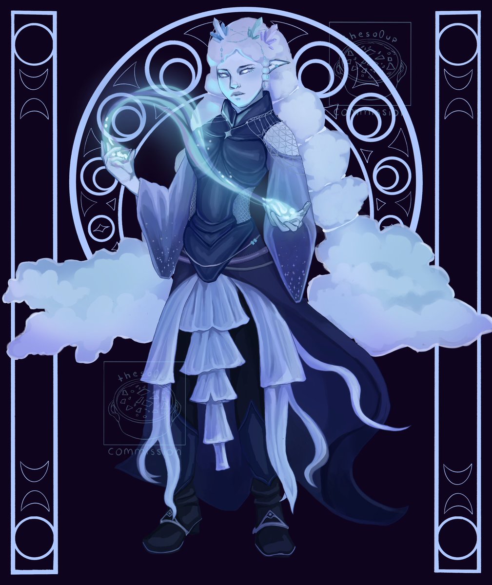 theso0up's tweet photo. this is my friends most recent DnD character, a twilight cleric named Lalin. 🌙
Also my first full drawing (and post) this year
#dnd #characterart #dndcharacter #dungeonsanddragons #oc https://t.co/8Ywv2DmmJY