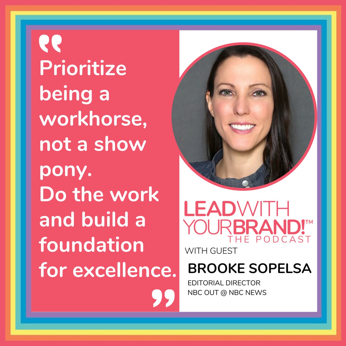 Welcome <a href="/brookesopelsa/">Brooke Sopelsa</a> - Editorial Director of <a href="/NBCOUT/">NBC Out</a> - to the #LeadWithYourBrand podcast 🎧 LeadWithYourBrand.com/pride 🏳️‍🌈🏳️‍⚧️ Celebrate #LGBTPrideMonth with the PRIDE ON BRAND collection #podcast #lgbt #lgbtexecutive #pride #pridemonth #pride🌈