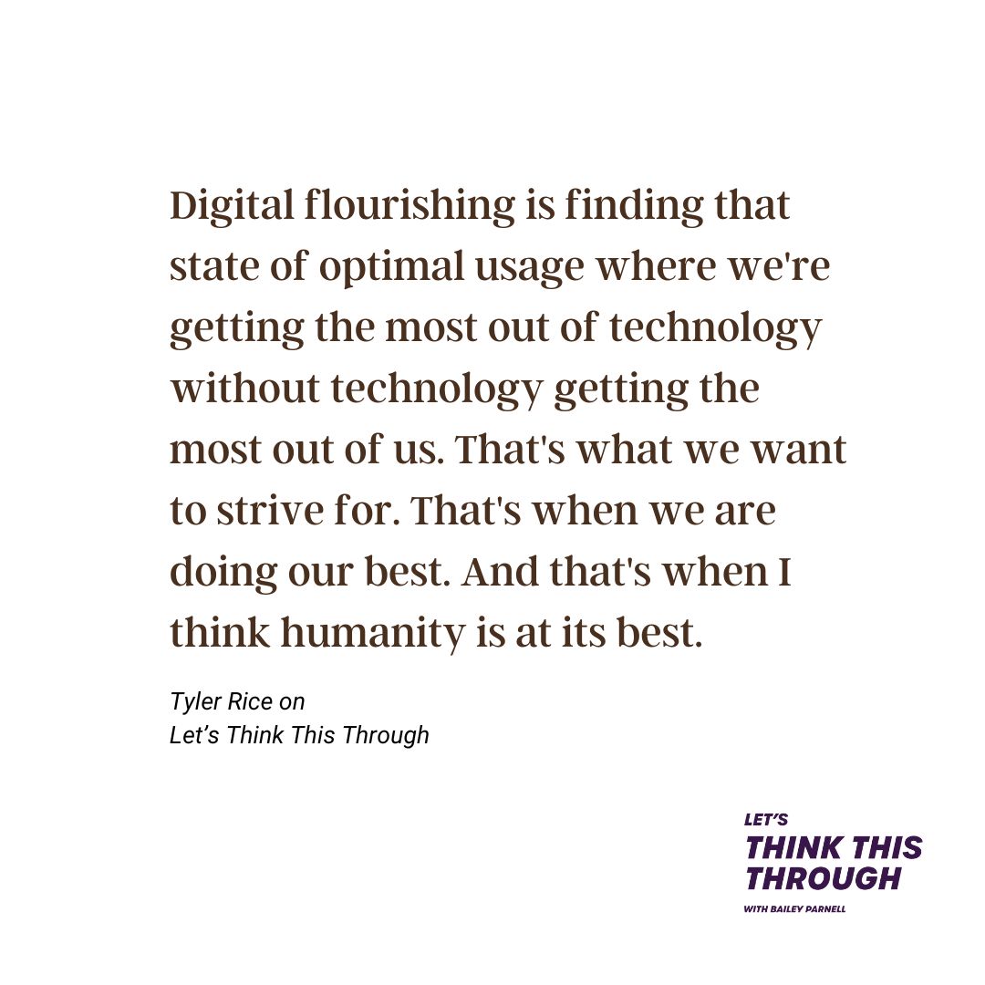 As you may know, I couldn't agree more! Check out Tyler's full episode of #LetsThinkThisThrough out now wherever you get your podcasts or at baileyparnell.com/podcast.