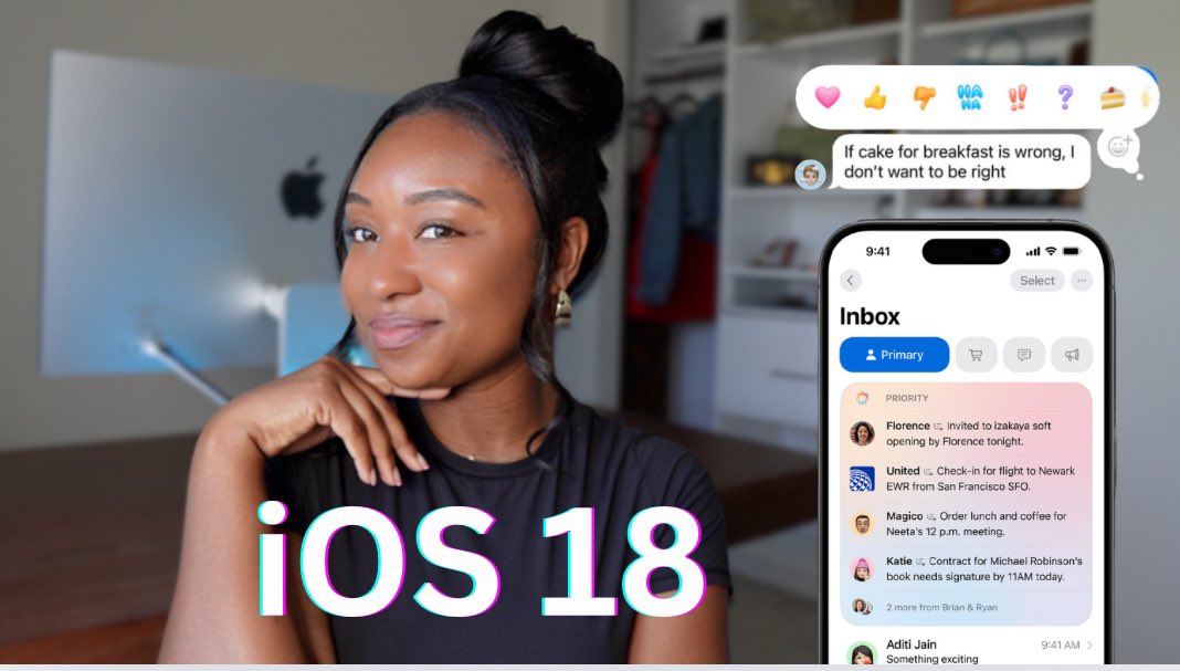 empathiveux's tweet photo. What’s new in #iOS18! https://t.co/fyx9tipx5d https://t.co/rHUV7b57zn