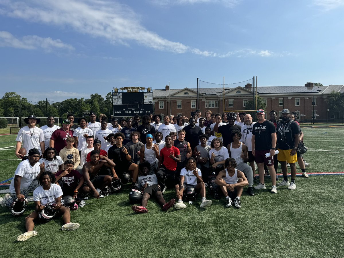 TopKnight44's tweet photo. Team Camp #13 for me in the books at @RMCfootball. Thank you @ArruzaPedro for having the team on campus and running such a great camp. 3 Days of hard work has made us a better team but more importantly brought us together not only my as teammates but as brothers for life. https://t.co/LISKYMq7nO