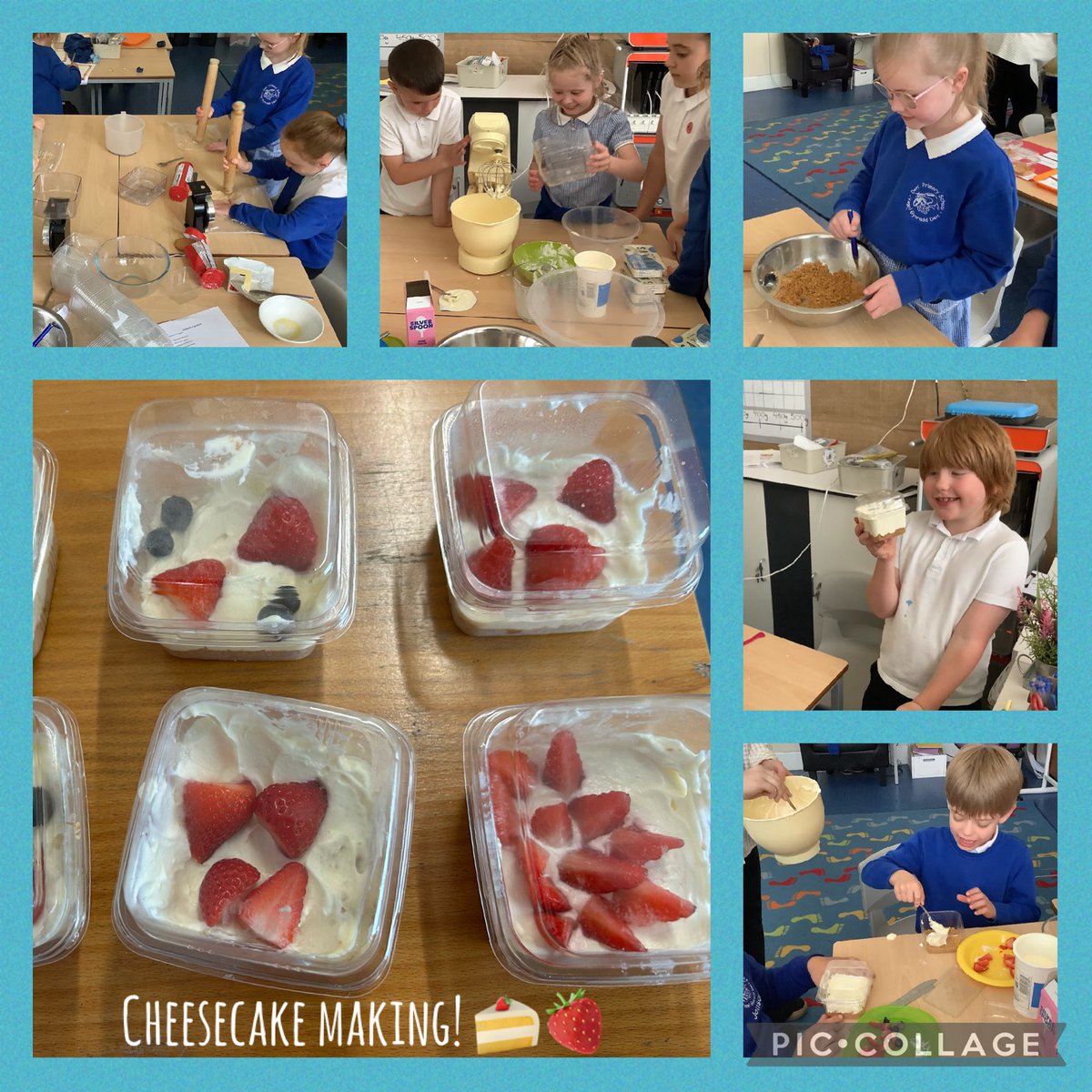 Dosbarth Dau have been super busy making cheesecakes!🍓🍰 

We have been learning all about the festival Shavuot and made cheesecakes to celebrate! 🎉