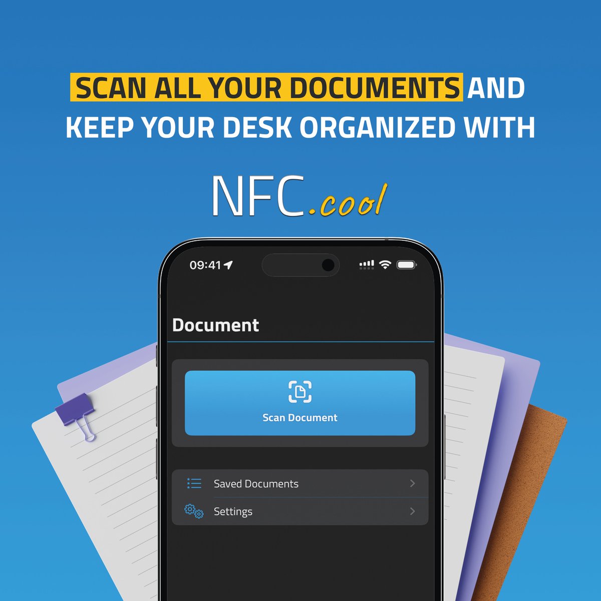 NFC_for_iPhone's tweet image. Tired of spending your mornings digging through a paper avalanche to find that one important document? 📄

With NFC.cool you can say goodbye to messy desks and scan all your documents in seconds 🤯

#NFC #ScanDocuments #App