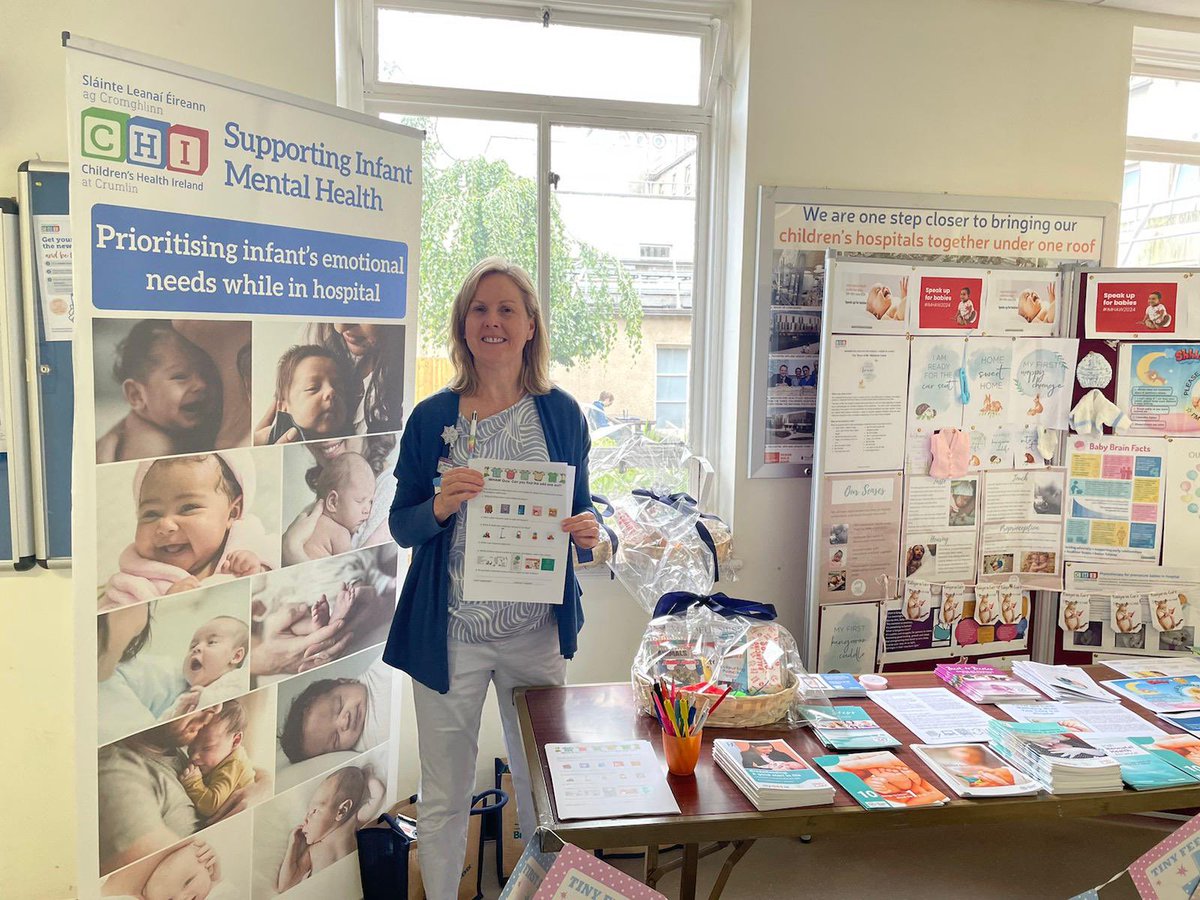AnneMarieCasey1's tweet photo. Infant Mental Health Awareness Week 2024 #IMHAW #IMHAW24 is in full swing here @CHI_Ireland with resources, stands, talks, education sessions, parent groups, quizzes, research presentations and so much more.We even had training with Betty and the @EI_Smart team. #EveryBabyMatters https://t.co/1i7zBFxHZK