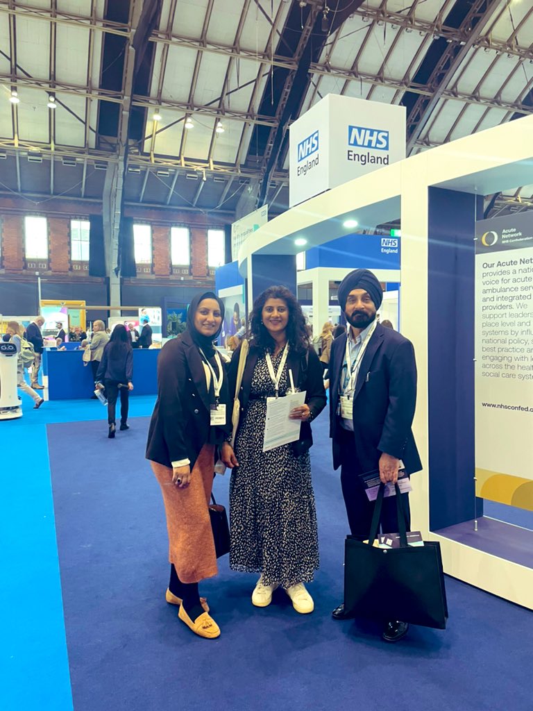 SubhaThiyagesh's tweet photo. Re-energised after a packed day @NHSConfed expo - inspiring speakers; AI &amp; population health management can address health inequalities and learning from across the globe and sharing the fab work we do @allofusinmind n networking @shutcake @NHSSYICB https://t.co/js7xUSiMB7