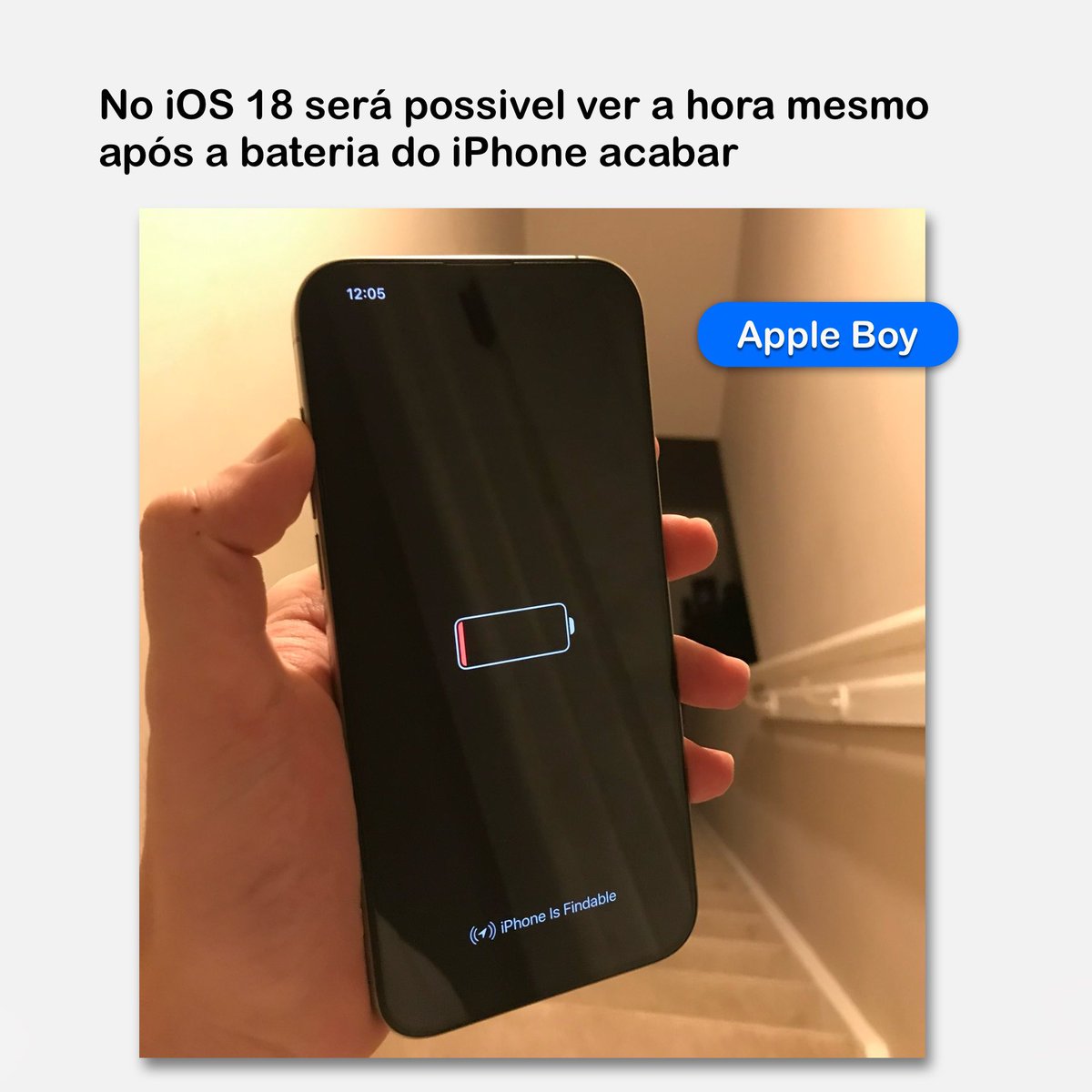 CanalAppleBoy's tweet photo. Mais uma novidade escondida do iOS 18!
Se a bateria do iPhone acabar ainda sim será possível consultar as horas 🕒
🔗https://t.co/ODUlmqctHq
#ios18 #apple #appleboy #iphone #iphonesia #fanboy #iphone13 #iphone14 #iphone15 https://t.co/EAhjy12E5R