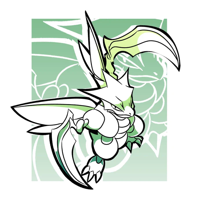 redraw of a scyther render i rlly like 