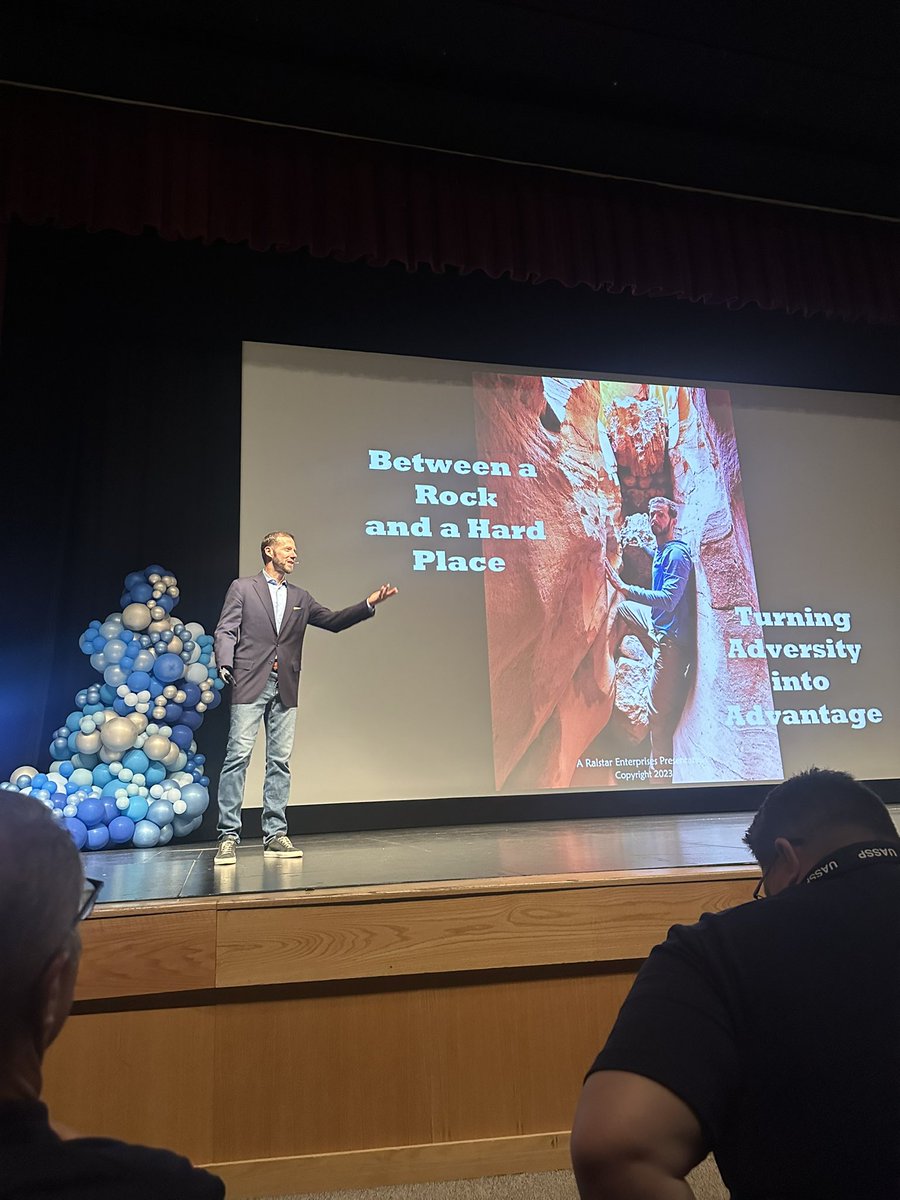 shillyb28's tweet photo. Thank you @UASSP for bringing Aaron Ralston to the conference, he was so good!

It was so moving to hear from someone who found profound gratitude in a time of profound despair.

#UASSP #InspireGreatness https://t.co/zR7BSqPw8q