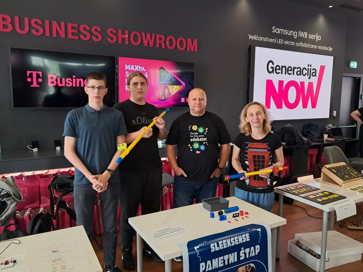 Završni event Generacije NOW u Business showroom-u <a href="/hrvatskitelekom/">Hrvatski Telekom</a> u Zagrebu! 👍📌✔️📍🫶
David i Nikola sudjeluju u #hackaton i predstavljaju svoje rješenje za svijet bez prepreka #arduino #IoT #InclusionMatters #CroatiaMakers #AssistiveTechnology #makers #generationNOW