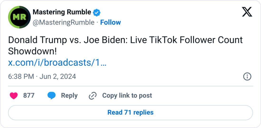 MasteringRumble's tweet image. 🚨 We're wrapping up our follower-counter stream today due to slower activity recently. Thanks for all the support! Stay tuned for exciting new content coming your way soon! 🎉 #StreamEnd #StayTuned #NewAdventures