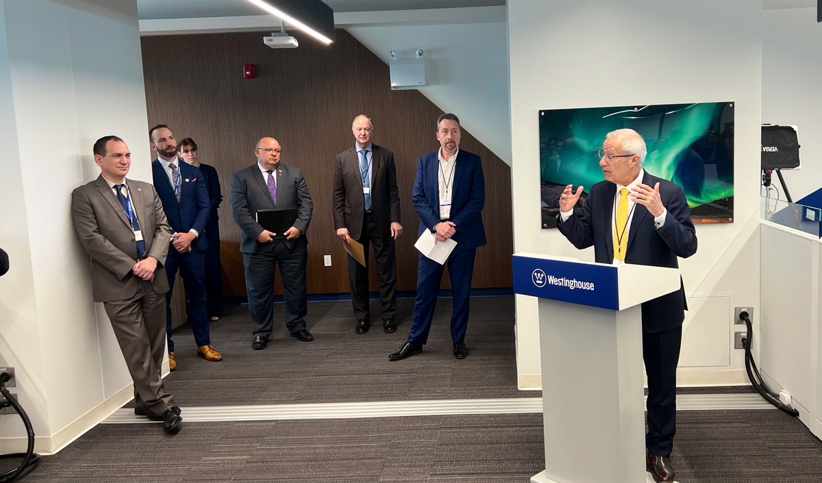 berryonline's tweet photo. Yesterday was an exciting day as I joined Min. @VictorFedeli, PA John Yakabuski & @WestinghouseHQ CEO Patrick Fragman to welcome & cut the ribbon to the new @WECNuclear CDN Global Engineering Hub. After looking at 15 global cities, we’re thrilled you chose to #MakeItKitchener! https://t.co/fnUJlivGEU